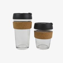 Load image into Gallery viewer, Glass and Cork Reusable Beverage Cup