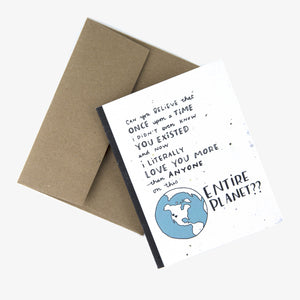 Plantable Greeting Card: Entire Planet