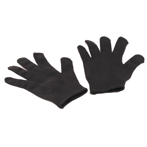 1Pair Black Stainless Steel Wire Safety Works Anti-Slash Cut Resistance Glove free shipping