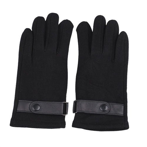 Men Mirco Velvet Gloves Touch Screen Gloves Warm Gloves Cycling Nonslip Full Fingers Gloves for Outdoor Riding Sports (Black)