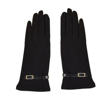 Load image into Gallery viewer, Women Ladies Plush Gloves Touch Screen Gloves Warm Gloves Cycling Nonslip Full Fingers Gloves for Outdoor Riding Sports (Black)