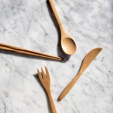 Load image into Gallery viewer, Reusable Bamboo Cutlery Set