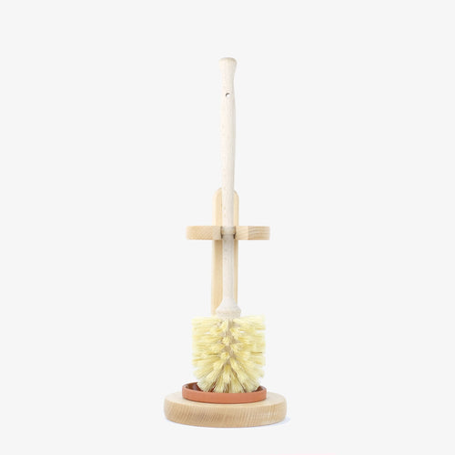 Toilet Brush in Wooden Stand